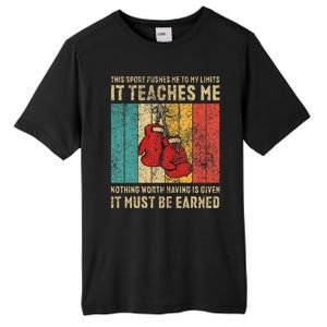 Never Underestimate A Grandpa With Boxing Gloves Boxing Tall Fusion ChromaSoft Performance T-Shirt