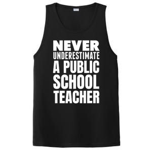 Never Underestimate A Public School Teacher PosiCharge Competitor Tank