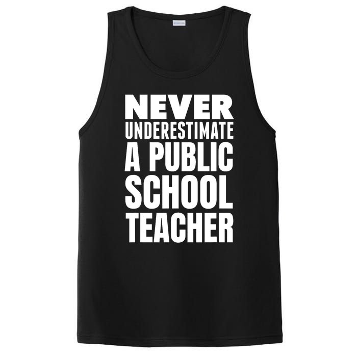 Never Underestimate A Public School Teacher PosiCharge Competitor Tank