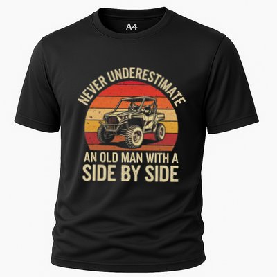 Never Underestimate An Old Man With A Side By Side Vintage Performance Shirt