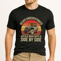 Never Underestimate An Old Man With A Side By Side Vintage Performance Shirt