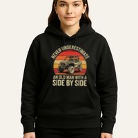 Never Underestimate An Old Man With A Side By Side Vintage Hoodie