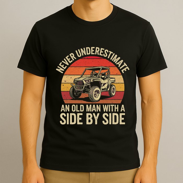 Never Underestimate An Old Man With A Side By Side Vintage T-Shirt