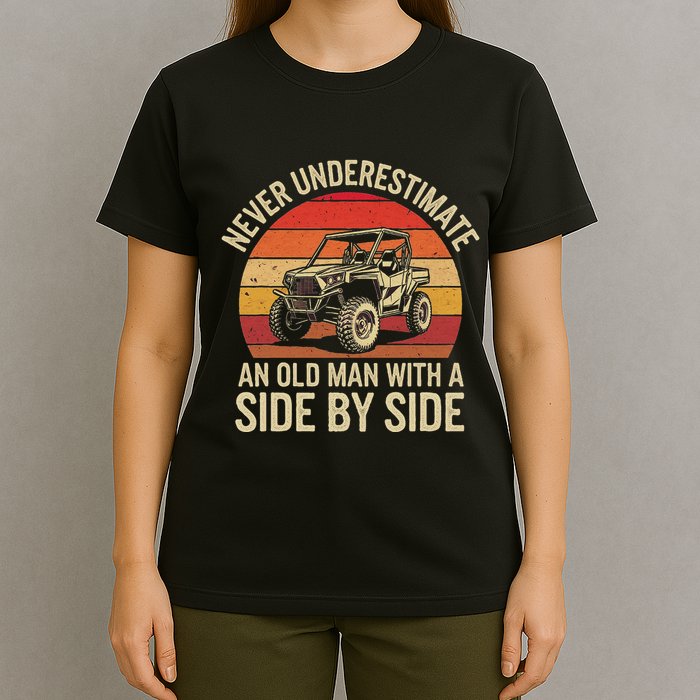 Never Underestimate An Old Man With A Side By Side Vintage T-Shirt