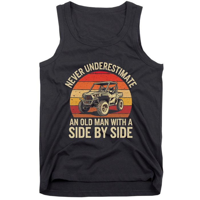 Never Underestimate An Old Man With A Side By Side Vintage Tank Top