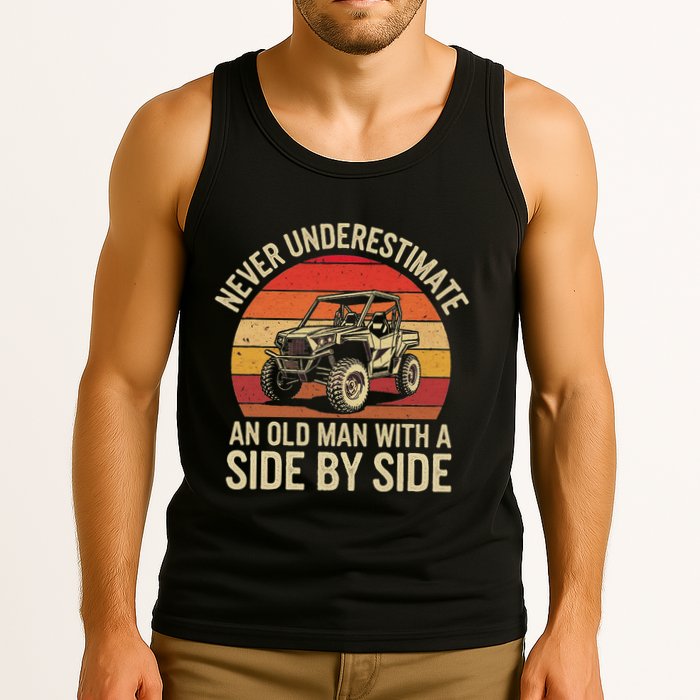 Never Underestimate An Old Man With A Side By Side Vintage Tank Top