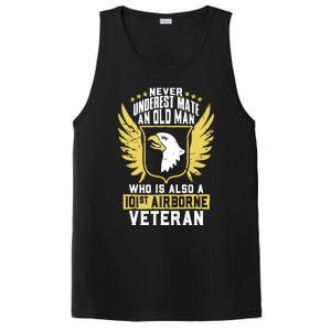 Never Underestimate An Old Man 101st Airborne Veteran Gift PosiCharge Competitor Tank