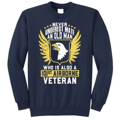 Never Underestimate An Old Man 101st Airborne Veteran Gift Sweatshirt