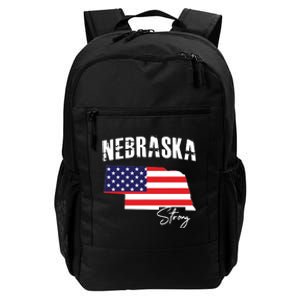 Nebraskastrong Usa America Flag Map Daily Commute Backpack