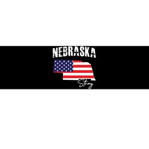 Nebraskastrong Usa America Flag Map Bumper Sticker