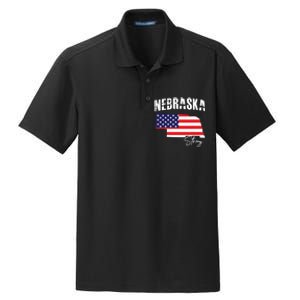 Nebraskastrong Usa America Flag Map Dry Zone Grid Polo