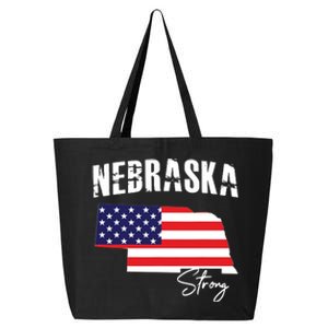 Nebraskastrong Usa America Flag Map 25L Jumbo Tote