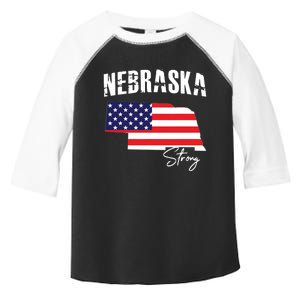 Nebraskastrong Usa America Flag Map Toddler Fine Jersey T-Shirt