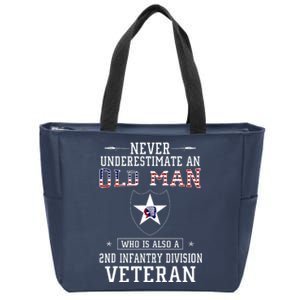 Never Underestimate A 2nd Infantry Division Veteran Zip Tote Bag