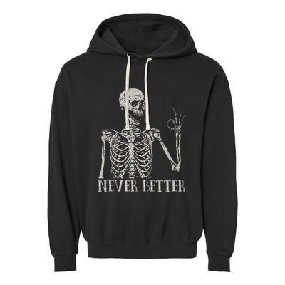 Never Underestimate An Old Man With A Guitar Acoustic Player Garment-Dyed Fleece Hoodie