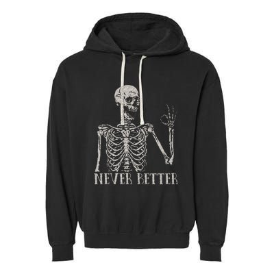 Never Underestimate An Old Man With A Guitar Acoustic Player Garment-Dyed Fleece Hoodie