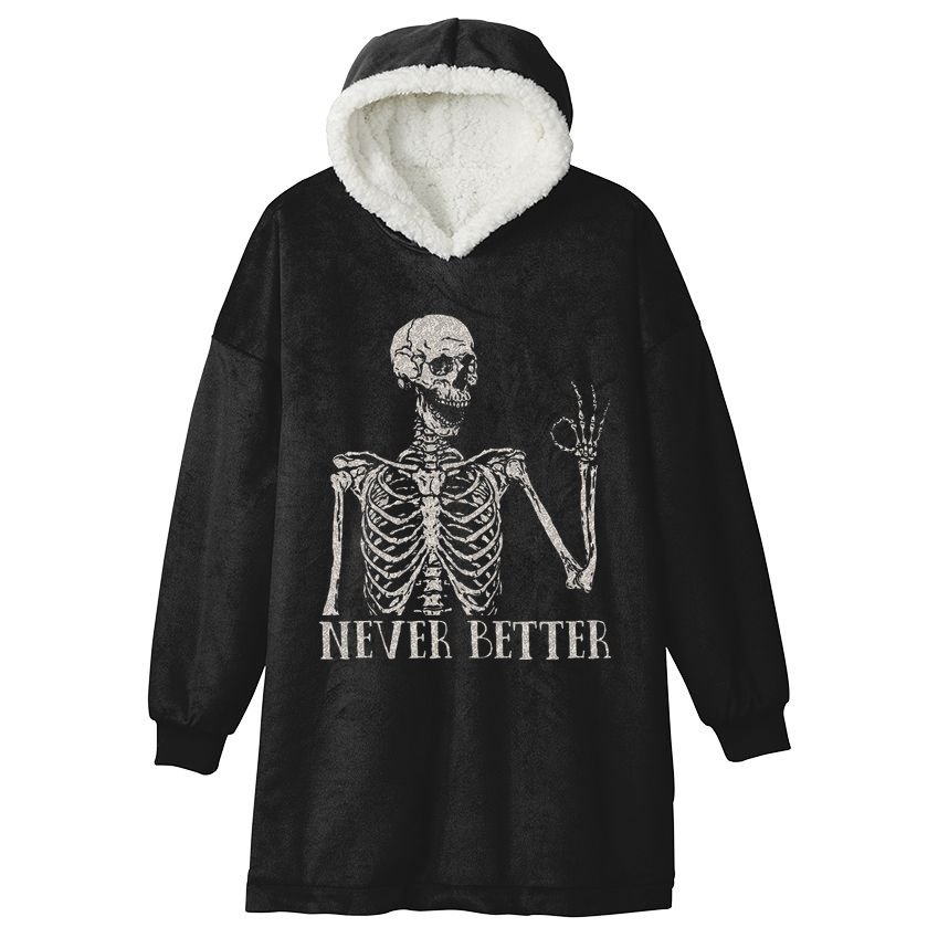 Never Underestimate An Old Man With A Guitar Acoustic Player Hooded Wearable Blanket