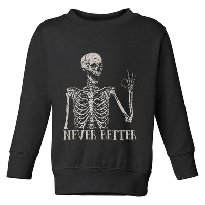 Never Underestimate An Old Man With A Guitar Acoustic Player Toddler Sweatshirt