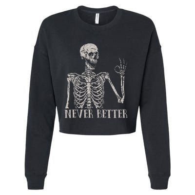 Never Underestimate An Old Man With A Guitar Acoustic Player Cropped Pullover Crew