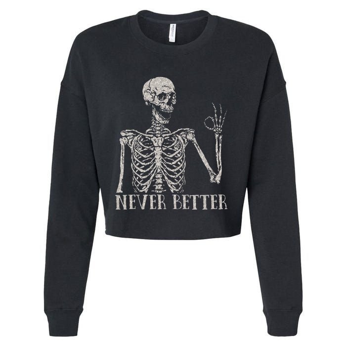 Never Underestimate An Old Man With A Guitar Acoustic Player Cropped Pullover Crew