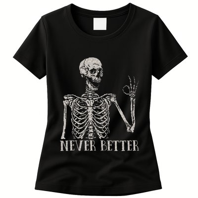 Never Underestimate An Old Man With A Guitar Acoustic Player Womens T-Shirt