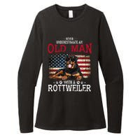 Never Underestimate An Old Man With A Rottweiler Womens CVC Long Sleeve Shirt