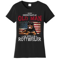 Never Underestimate An Old Man With A Rottweiler Women's T-Shirt