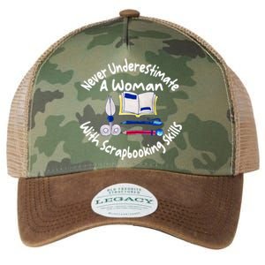 Never Understimate A Woman Scarpbooking Gift Legacy Tie Dye Trucker Hat