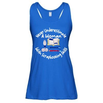 Never Understimate A Woman Scarpbooking Gift Ladies Essential Flowy Tank