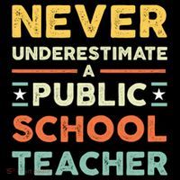 Never Underestimate A Public School Teacher 16 in Basic Backpack