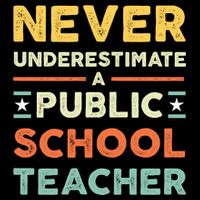 Never Underestimate A Public School Teacher Poster