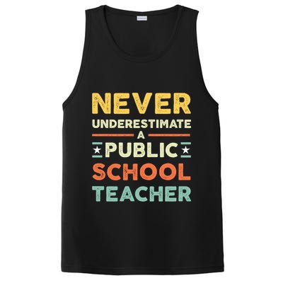 Never Underestimate A Public School Teacher PosiCharge Competitor Tank