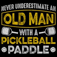 Never Underestimate An Old With A Pickleball Paddle Great Gift Cooling Performance Crew T-Shirt