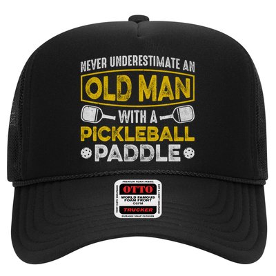 Never Underestimate An Old With A Pickleball Paddle Great Gift Trucker Hat