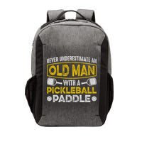 Never Underestimate An Old With A Pickleball Paddle Great Gift Vector Backpack