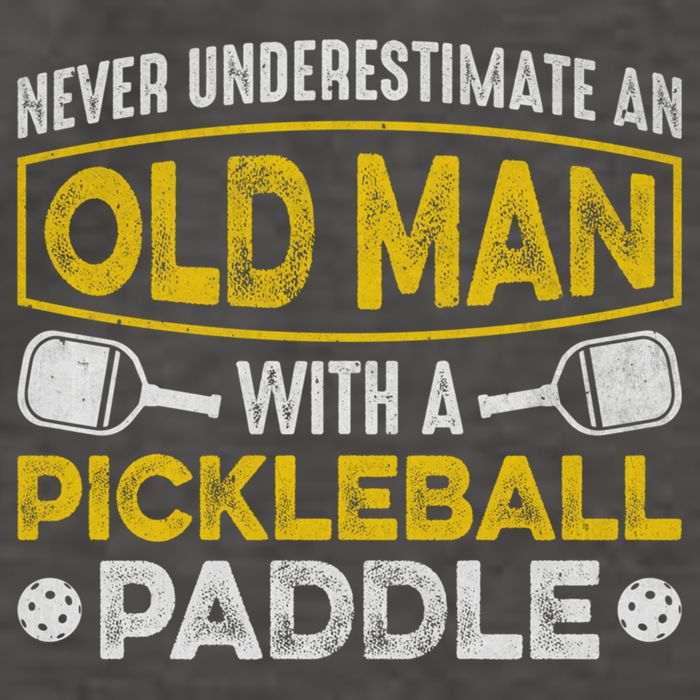 Never Underestimate An Old With A Pickleball Paddle Great Gift Vector Backpack