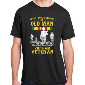 Never Underestimate An Old Man Vietnam Veteran Adult ChromaSoft Performance T-Shirt