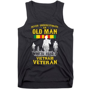 Never Underestimate An Old Man Vietnam Veteran Tank Top