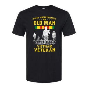 Never Underestimate An Old Man Vietnam Veteran Softstyle CVC T-Shirt