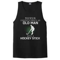 Never Underestimate An Old Man With A Hockey Stick Dad PosiCharge Competitor Tank