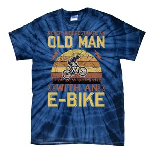 Never Underestimate An Old Man With An Ebike Tie-Dye T-Shirt