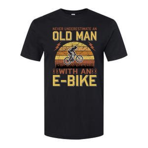 Never Underestimate An Old Man With An Ebike Softstyle CVC T-Shirt