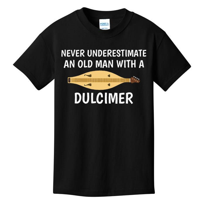 Never Underestimate An Old Man Appalachian Dulcimer Kids T-Shirt