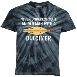 Never Underestimate An Old Man Appalachian Dulcimer Kids Tie-Dye T-Shirt