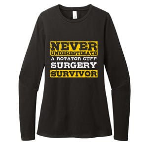 Never Underestimate A Rotator Cuff Surgery Survivor Womens CVC Long Sleeve Shirt