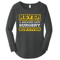 Never Underestimate A Rotator Cuff Surgery Survivor Women's Perfect Tri Tunic Long Sleeve Shirt