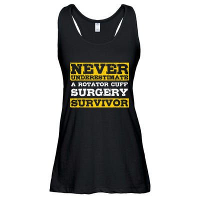 Never Underestimate A Rotator Cuff Surgery Survivor Ladies Essential Flowy Tank