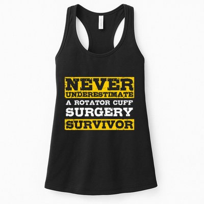 Never Underestimate A Rotator Cuff Surgery Survivor Womens Tank Top