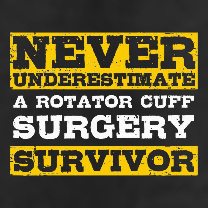 Never Underestimate A Rotator Cuff Surgery Survivor Golf Towel