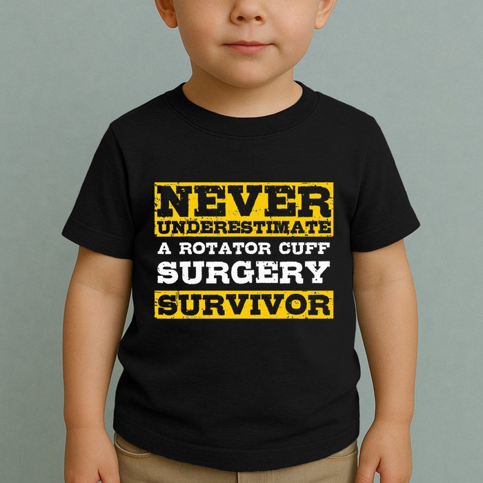Never Underestimate A Rotator Cuff Surgery Survivor Toddler T-Shirt